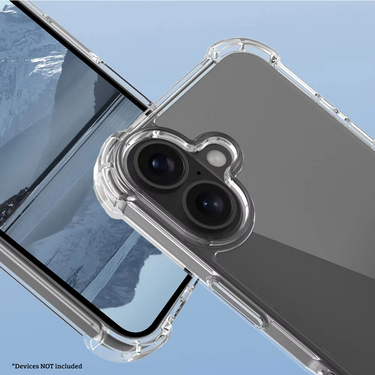 iPhone 16 Hybrid Acrylic + TPU Clear Shockproof Case Cover: Total Drop-Proof Protection Made From Non-Toxic Polymers